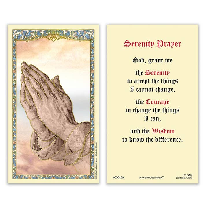Hcl 25P Praying Hands/Serenity for wholesale by Christian Brands Catholic