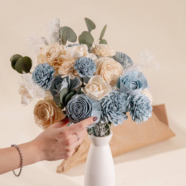 Sola Wood Flowers - Wholesale Artificial Flowers - Serene Loose Flower Finished Bouquet2