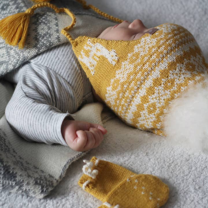 Samantha Holmes Alpaca Clothing and Gifts - Wholesale Newborn/Knit Hat - Baby - Alpaca Baby Earflap Hat - CLEARANCE PRICE1