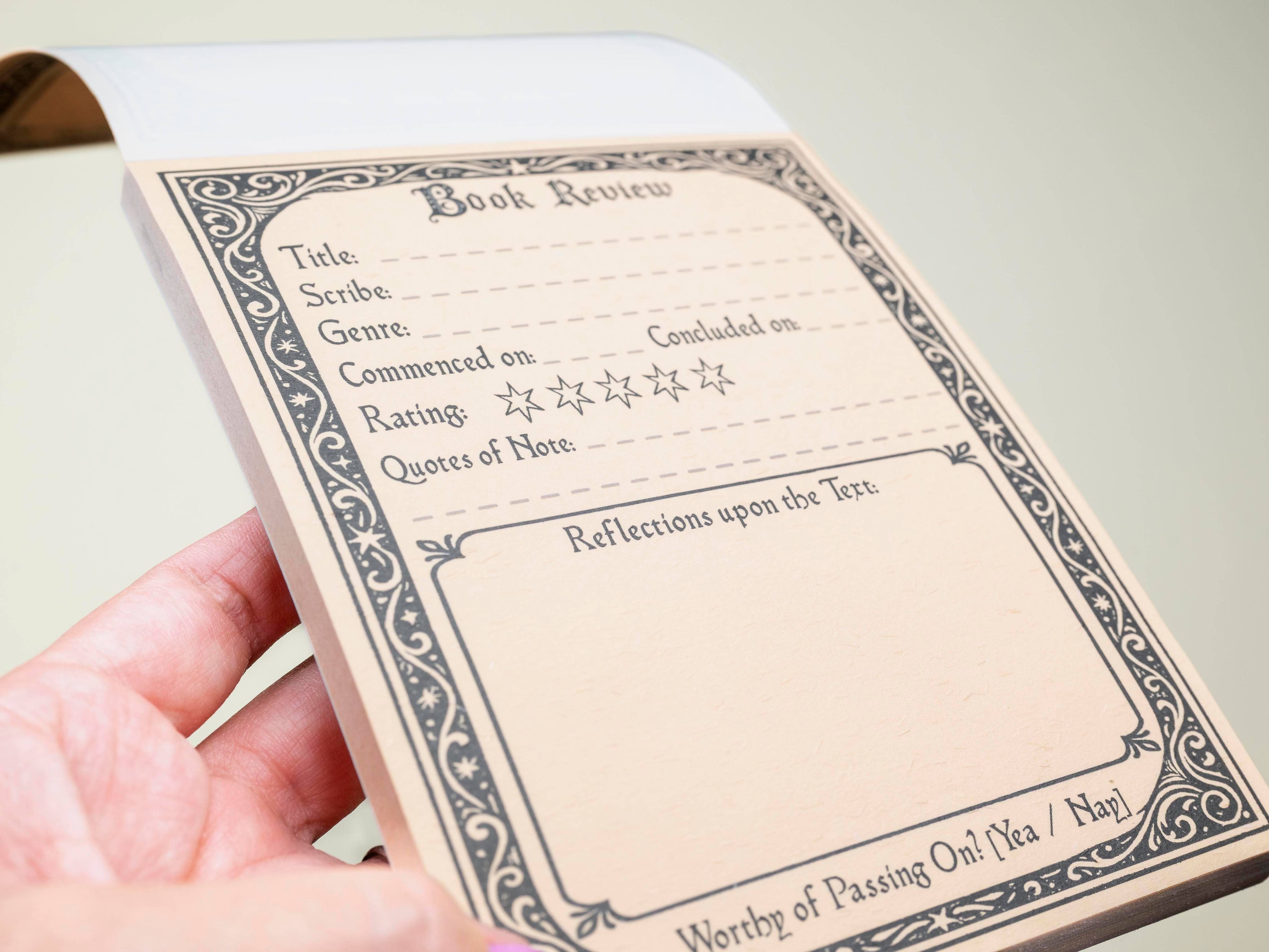 CoraCreaCrafts - Wholesale Notepad - Book Review Notepad1