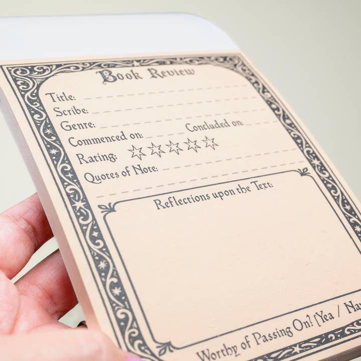 CoraCreaCrafts - Wholesale Notepad - Book Review Notepad1