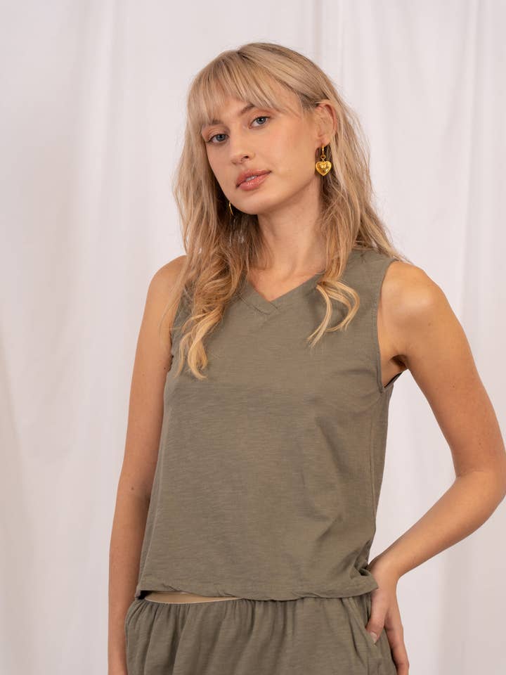 POEMS BCN - Wholesale Tank Top - Women's - BORNEO V-NECK TOP