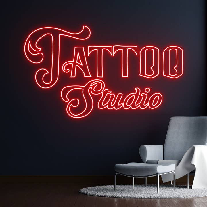 Tattoo Studio Neon Sign, Tattoo Studio Sign, Business Sign for wholesale by Glow Neon