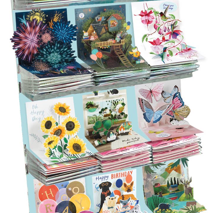 Coleção de Cartões de Verão Mais Vendidos com Expositor - 75 cartões por atacado de Up With Paper