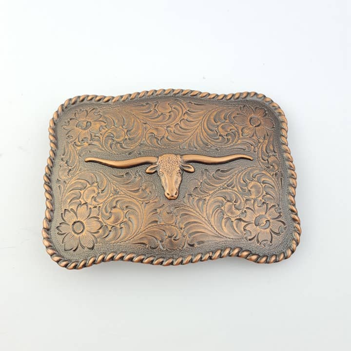 Axesoria West - Wholesale Belt Buckle - Unisex - Buckle: Western Long Horn Buckle1