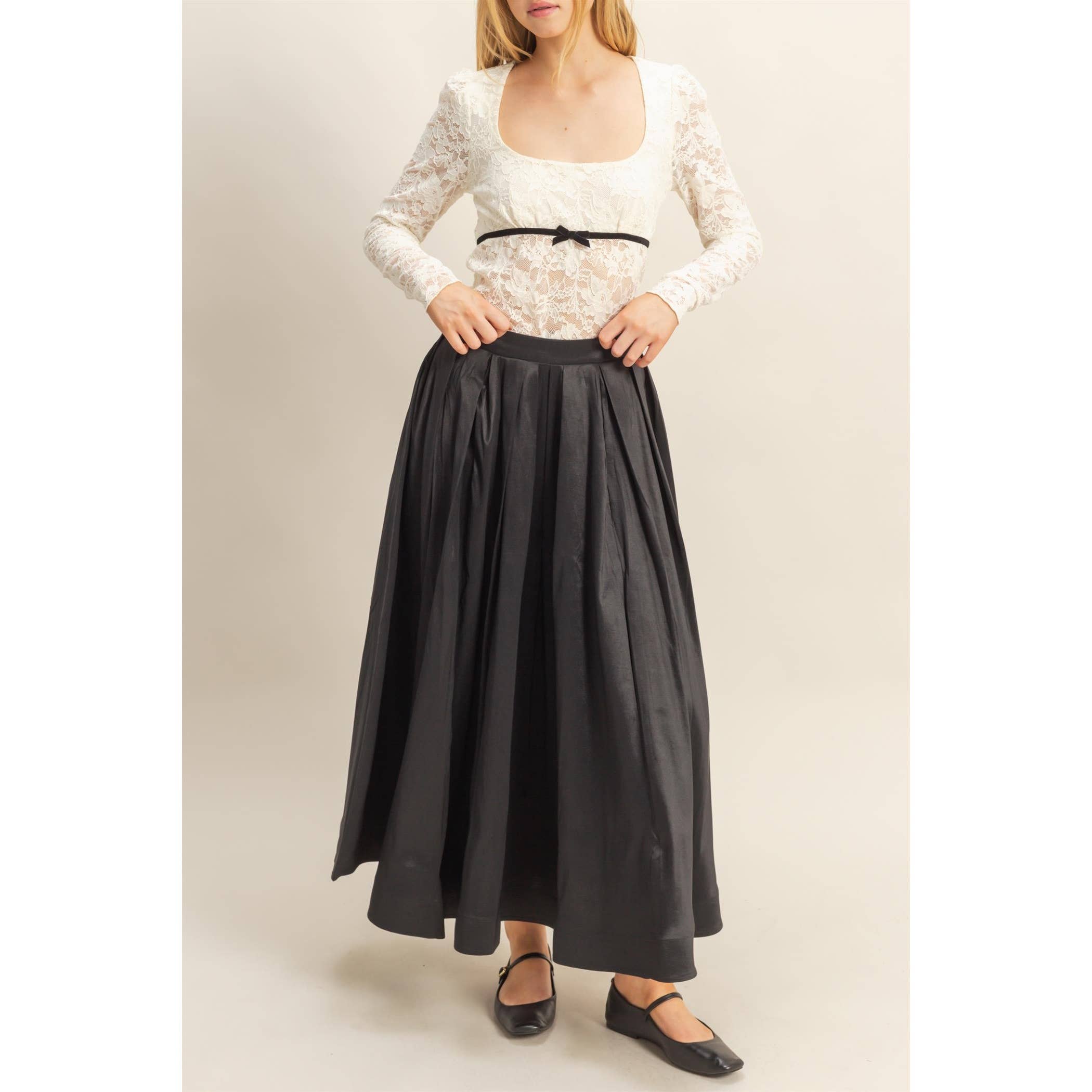 HYFVE - Vendita all'ingrosso Gonna - Donna - Gonna midi a pieghe classica a trapezio24