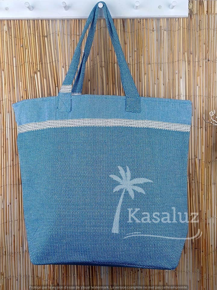 Bohemia Turquoise Beach Bag 100% cotton for wholesale by KASALUZ