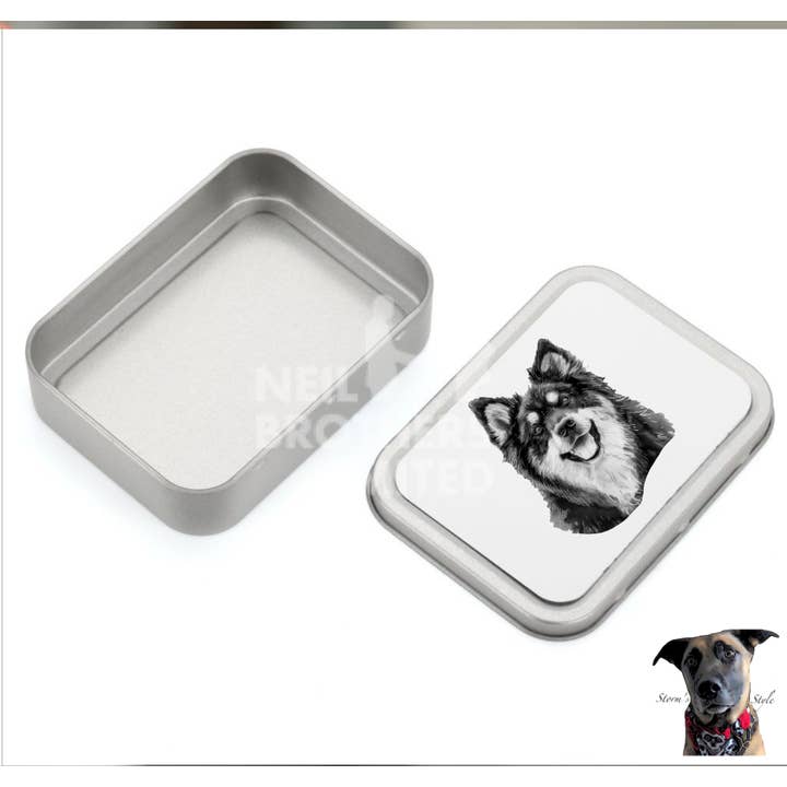 Storms Style - Wholesale Pet Treat Jar - Dog - Black and Grey Small Dog Metal Treat Tin - lots of breeds22