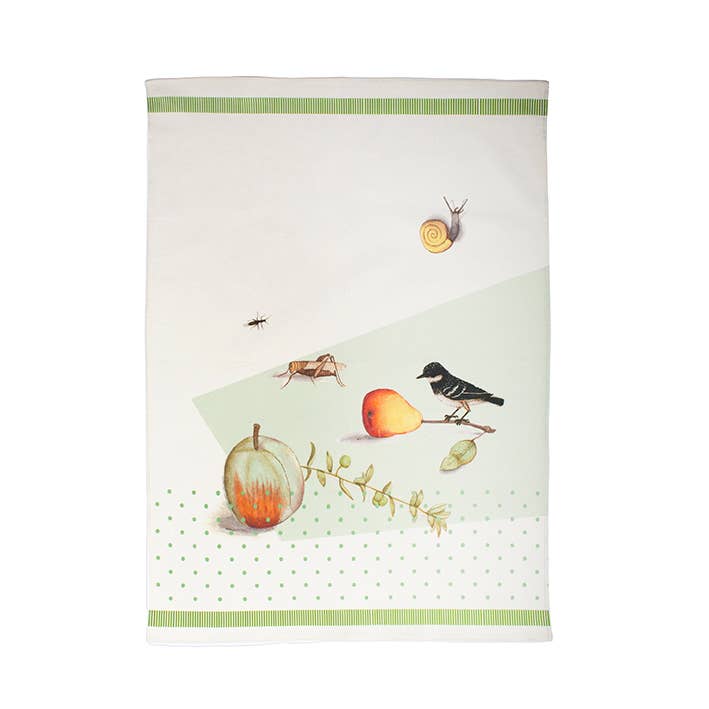 Hellen van Berkel HeartMadePrints - Wholesale Tea Towel - Apple tea towel 100% bio linen