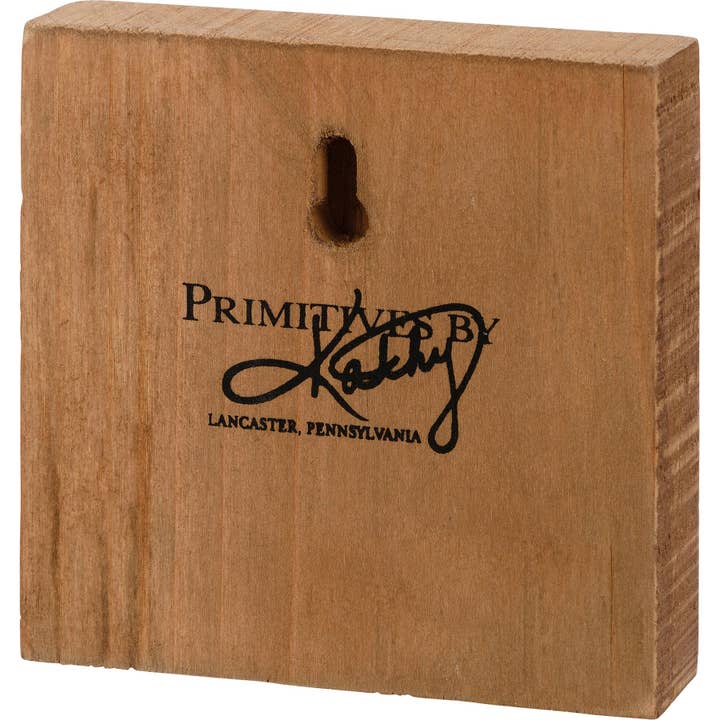 Primitives by Kathy - Wholesale Decorative Figurine - Here Comes Santa Claus Block Sign1