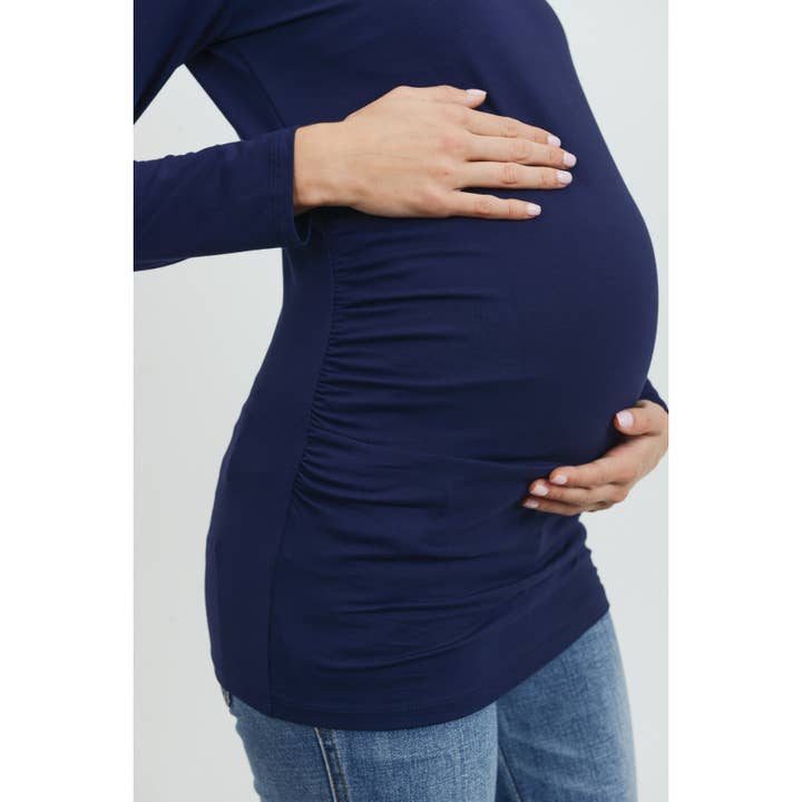 Hello Miz - Wholesale Top - Maternity - Long Sleeve Maternity Crewneck Knit Top18