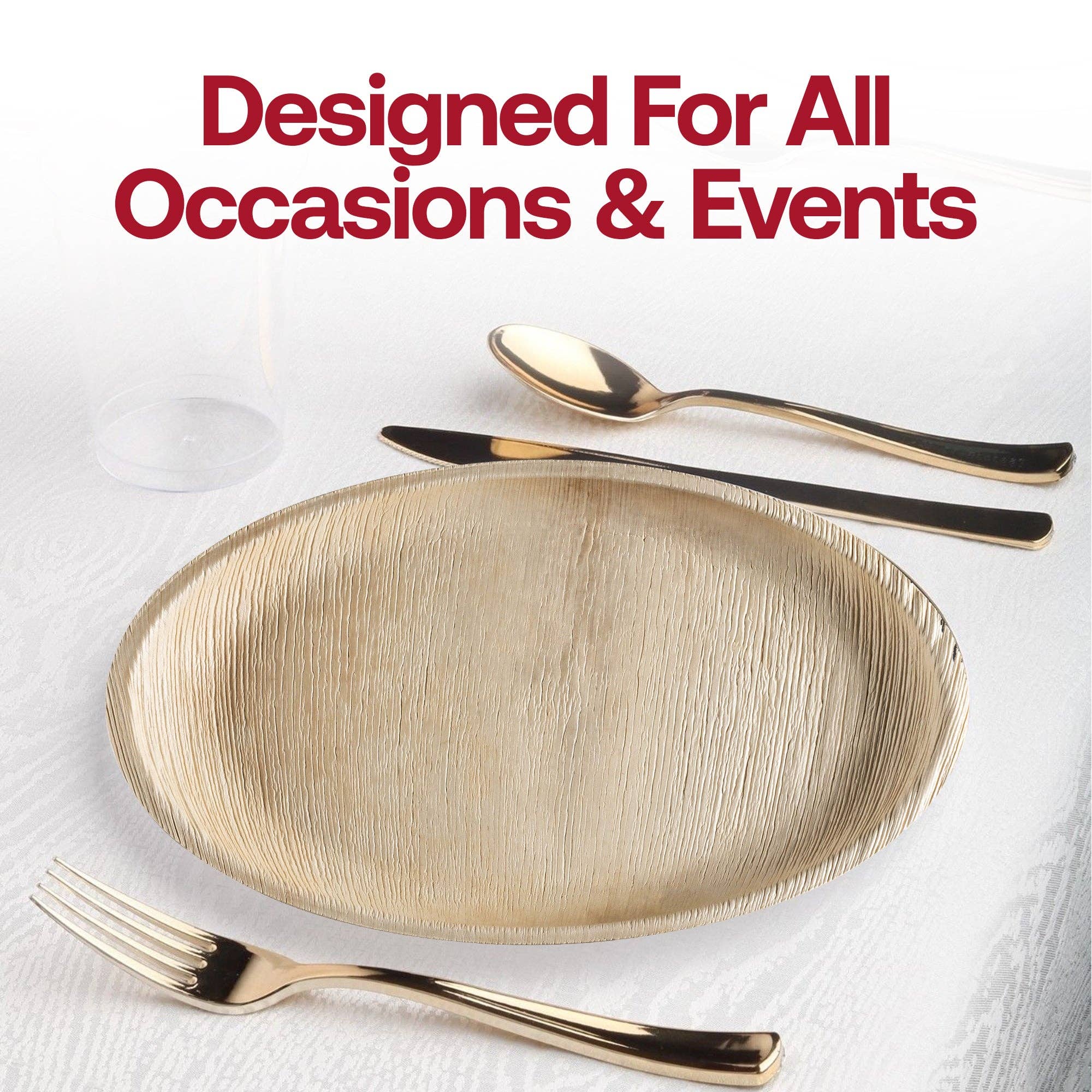 Smarty had a Party - Wholesale Kartonnen bordje - 12" Ronde Palmblad Milieuvriendelijke Schalen - 25 stuks5