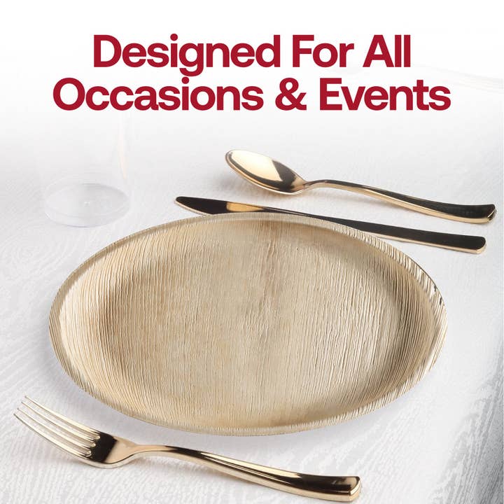 Smarty had a Party - Venta al por mayor Platos desechables - Platos Ecológicos Redondos de Hoja de Palma de 12" - 25 uds.5