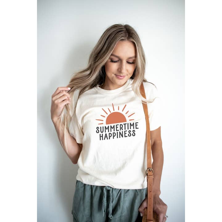 Summertime Happiness Graphic Tee for wholesale by Bella Me