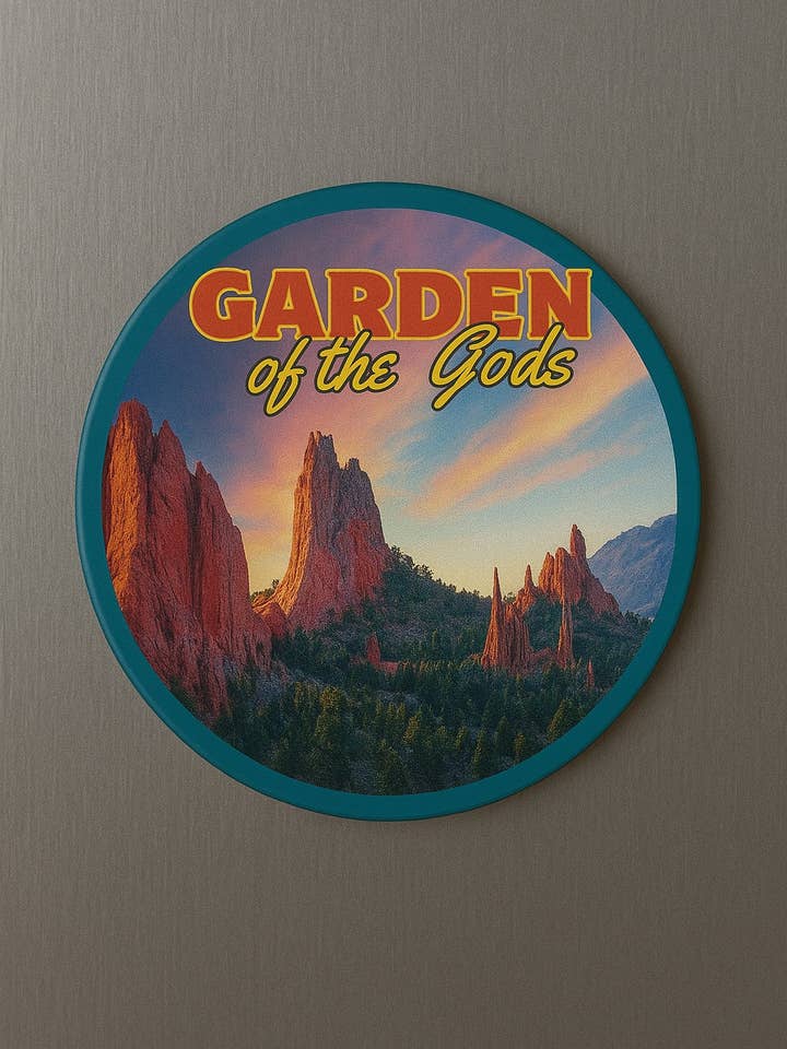 Imán del Jardín de los Dioses para tiendas de regalos, boutiques y turistas para venta al por mayor de Crow's Tourmaline