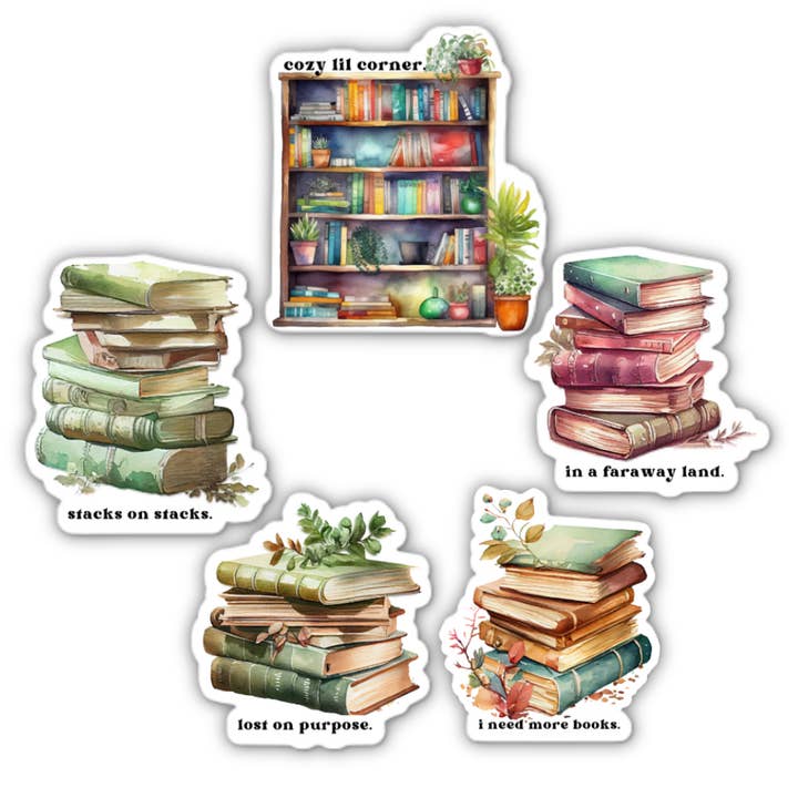Autocollants Book Lover pour la vente par Paper Crane Shop