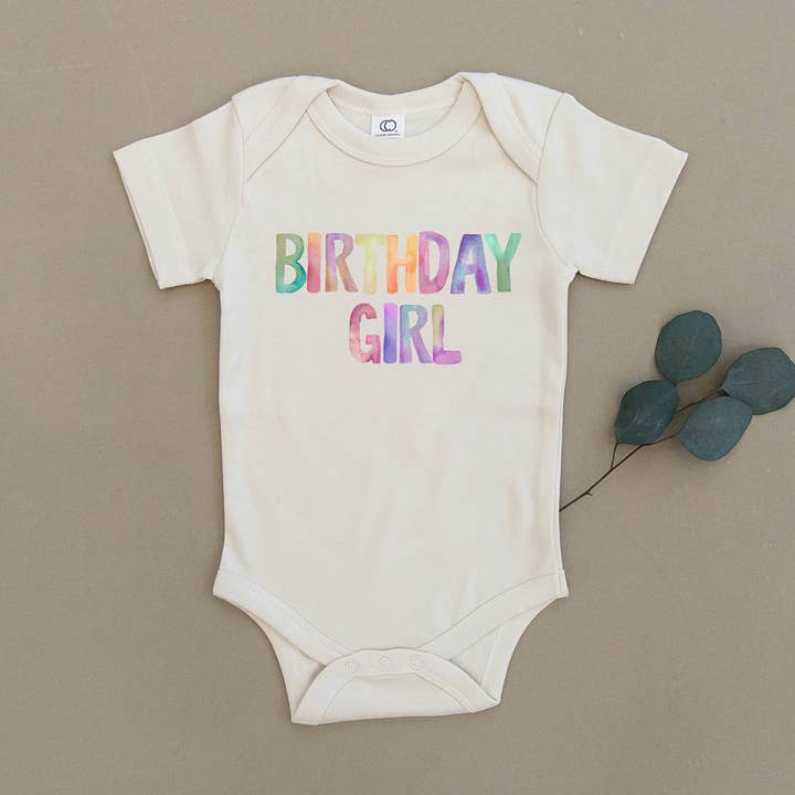 Birthday Girl Organic Baby Onesie & Toddler Tee for wholesale by Urban Baby Co.