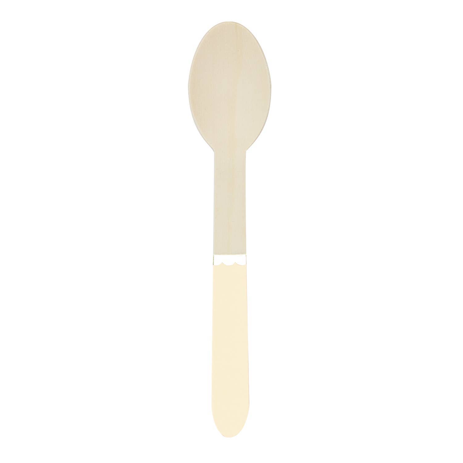 Tim&Puce Factory - Wholesale Table Spoon (Cutlery) - PASTEL YELLOW WOODEN SPOONS X 80