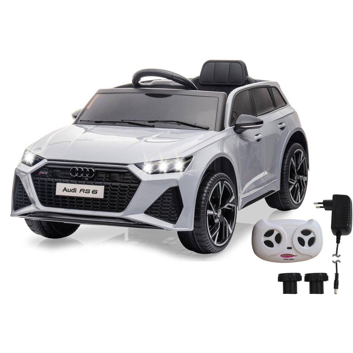 mhw24 – Carro/camião de brinquedo - Crianças por atacado – Audi RS 6 cinzento 12 V 2,4 GHz2
