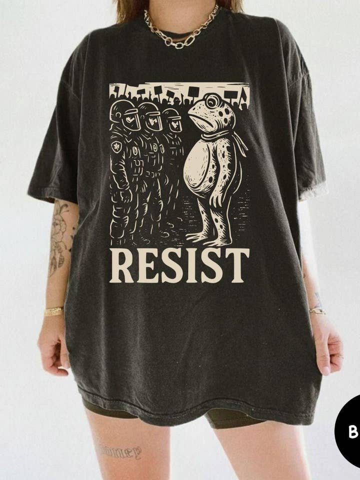 Glaime - Wholesale T-Shirt (Graphic) - Women's - Portland Frog Comfort Colors T-shirt, Anti ICE Sweatshirt0