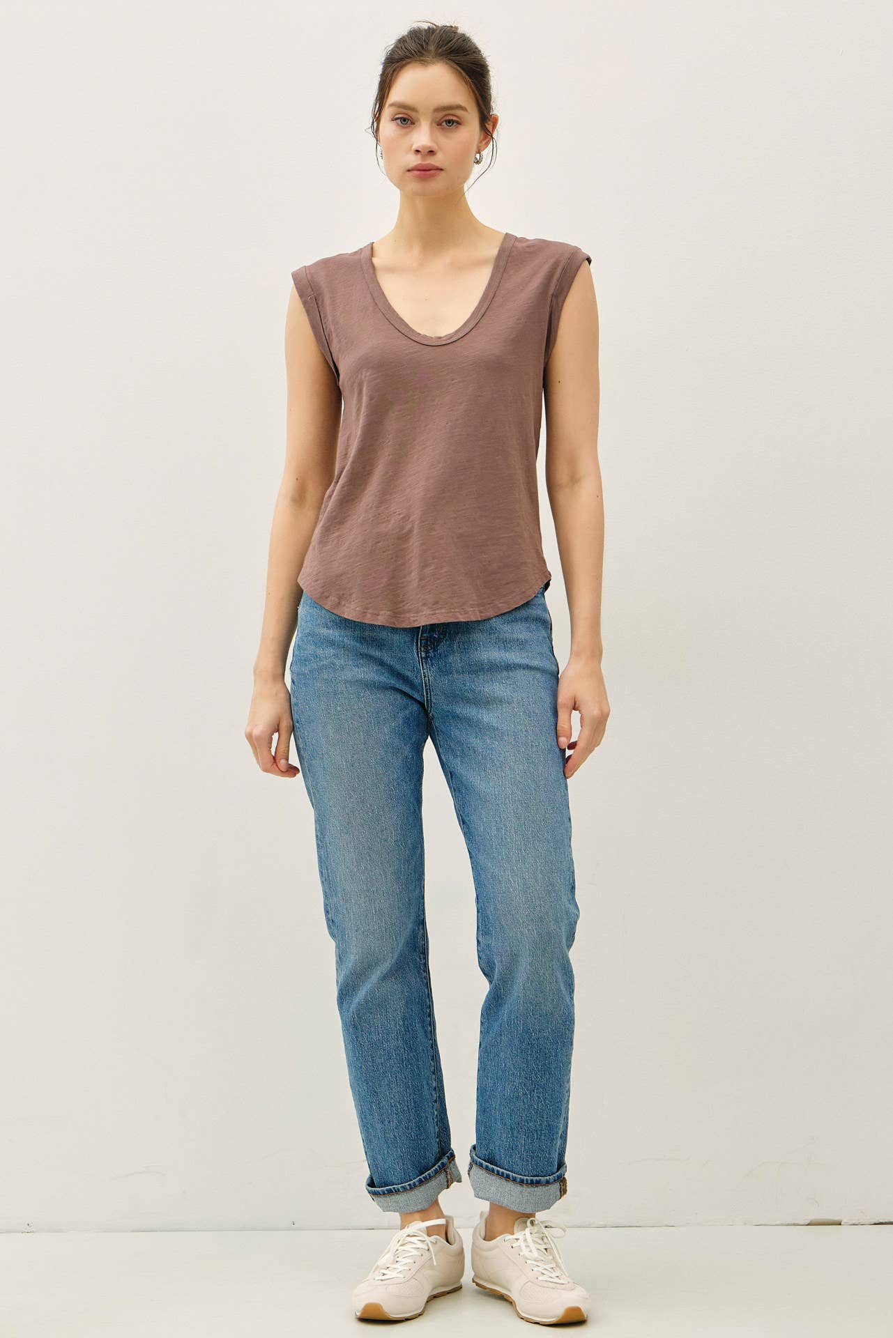 Be Cool - Wholesale T-Shirt - Women's - NEW COLOR-BASIC CAP SLEEVE GARMENT DYED TOP34