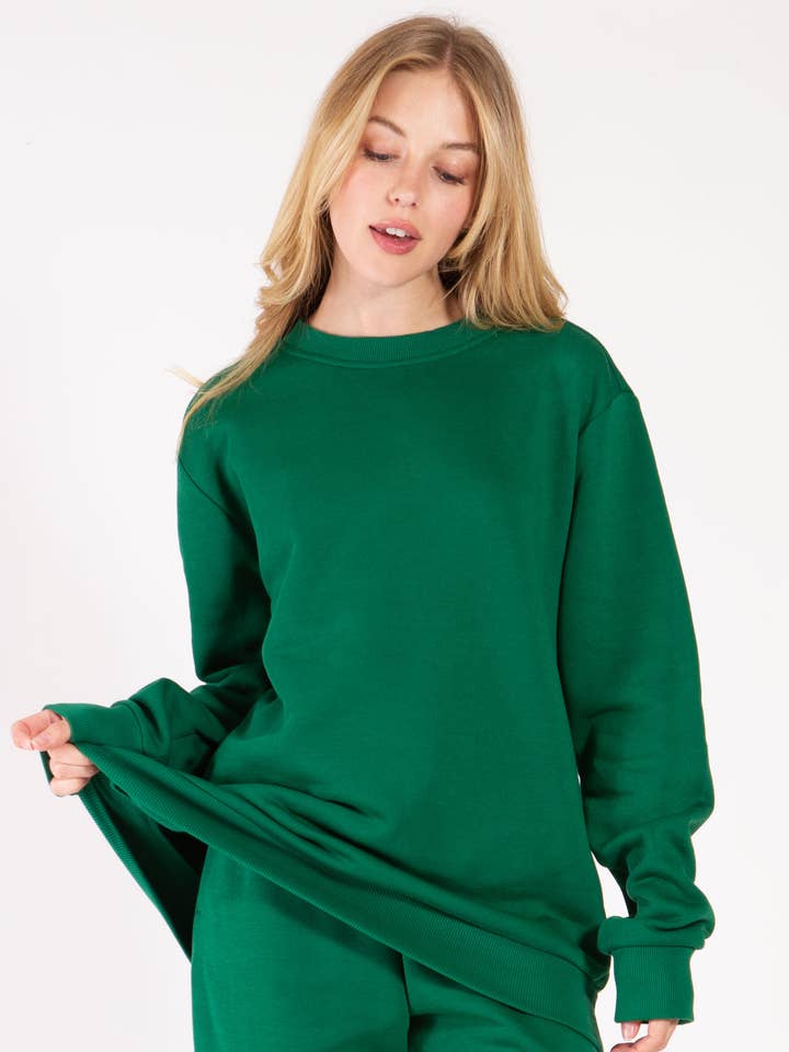 Color 5 - Wholesale Sweatshirt - Women's - Fleece lined unisex crew neck pull over sweat shirt jacket4