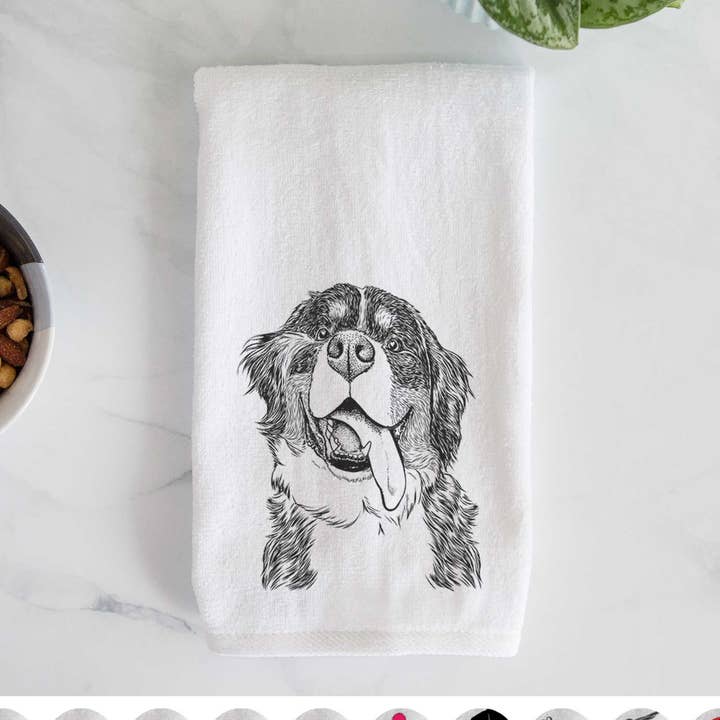 Asciugamano Theo the Bernese Mountain Dog per la vendita all'ingrosso da parte di Inkopious
