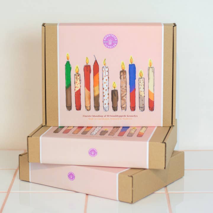 Nordtrice - Wholesale Tapered candle/candlestick - Taper candles box - autumn mix6