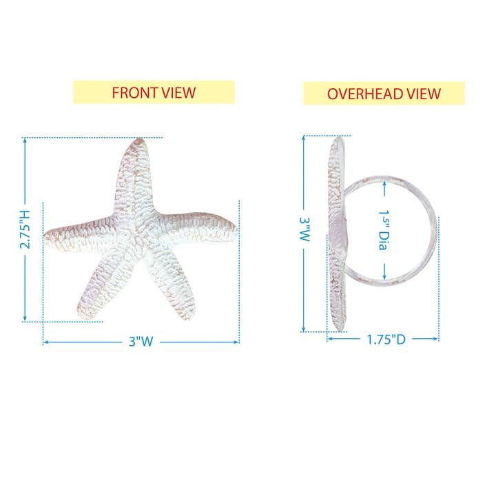 Split P - Wholesale Napkin Ring - Starfish Metal Napkin Ring3