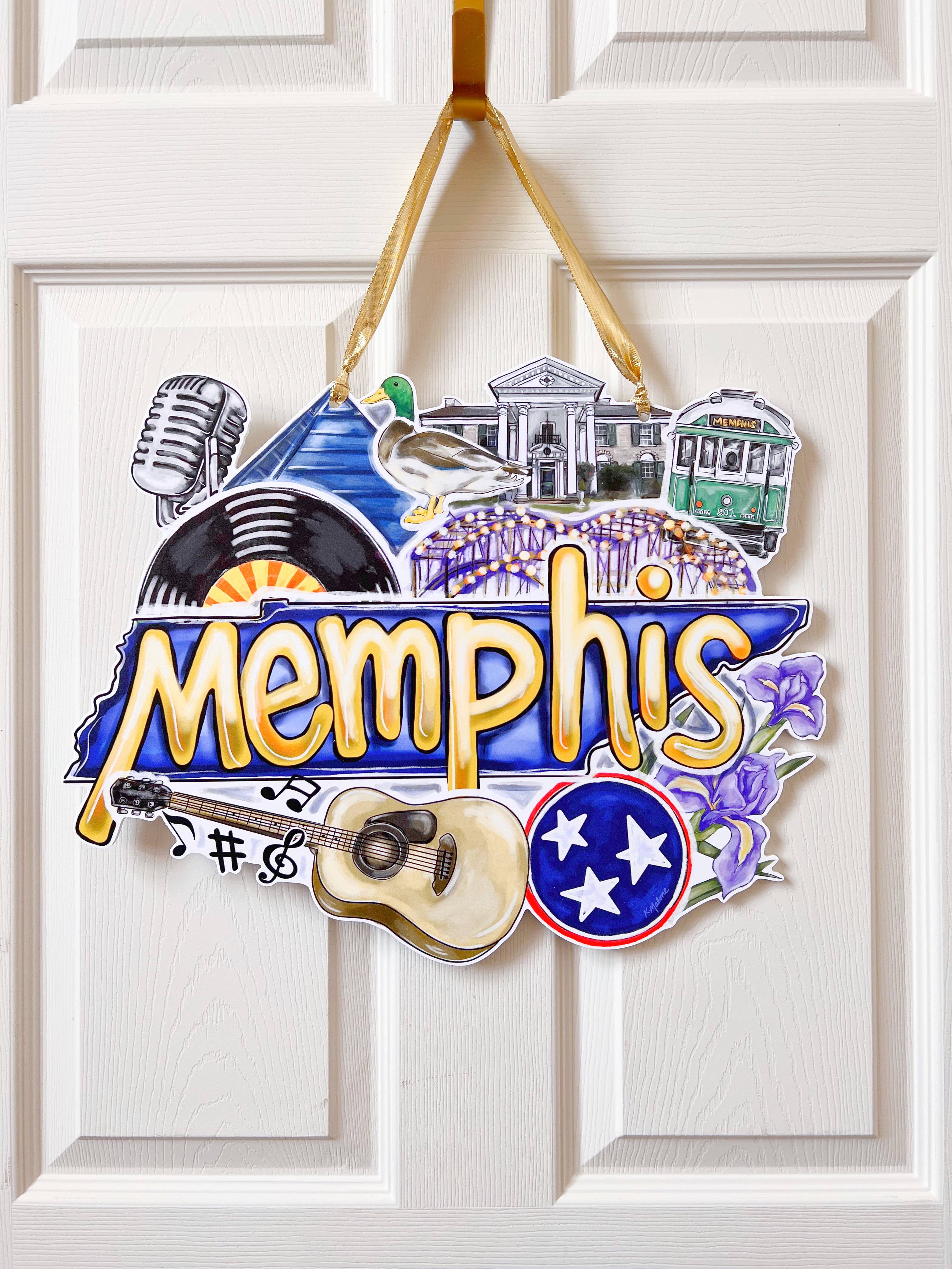 Home Malone - Wholesale Door Hanger - Memphis Door Hanger - Tennessee Pride Southern Outdoor Decor3