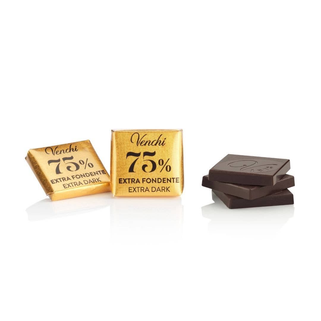 Venchi - Vente Chocolat - Mini carrés de chocolat noir 75 % - Chocolat gourmet italien4