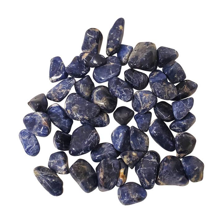 1 lb Natural Polished Sodalite Gemstone Tumbled Stones Healing Crystals Bulk for wholesale by Gem Avenue Wholesale