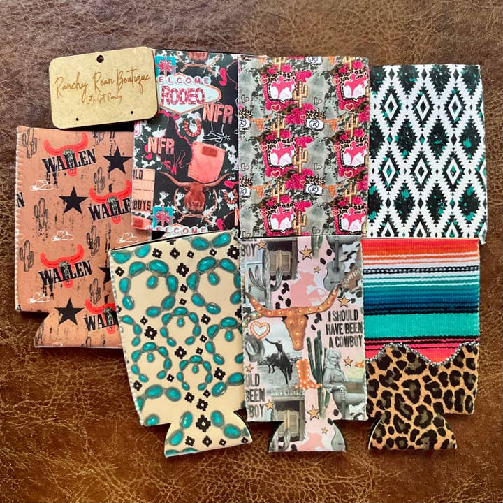 Ranchy Roan Boutique - Wholesale Drink Huggers & Koozies - Shoulda Been a Cowboy Slim Koozie3