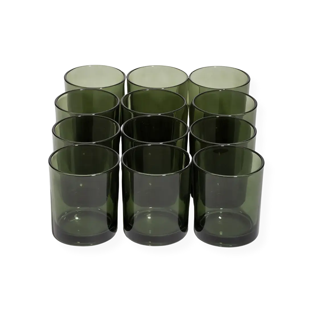 General Wax - Candle Making Supplies - Wholesale Candle Holder - 14 oz Havana Forest Green - Candle Making Glass 2