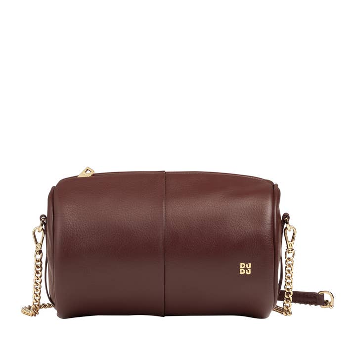 Dudu Women'S Leather Barrel Bag Shoulder Chocolate for wholesale by dudu