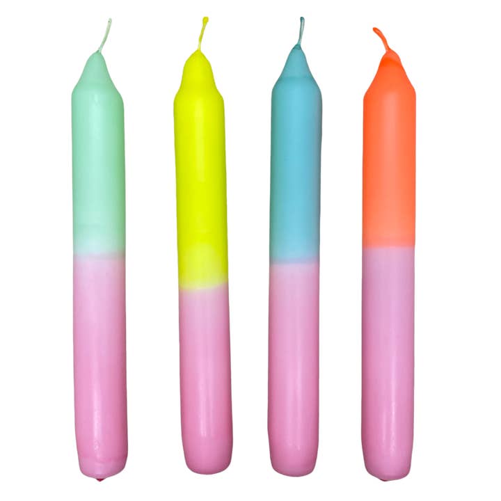 4er-Set Stabkerzen 19 cm rosa / pastell für den Großhandel von DIPDIP candles