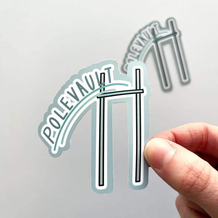 Pole Vault Jump Sticker for wholesale by Keegsie Running