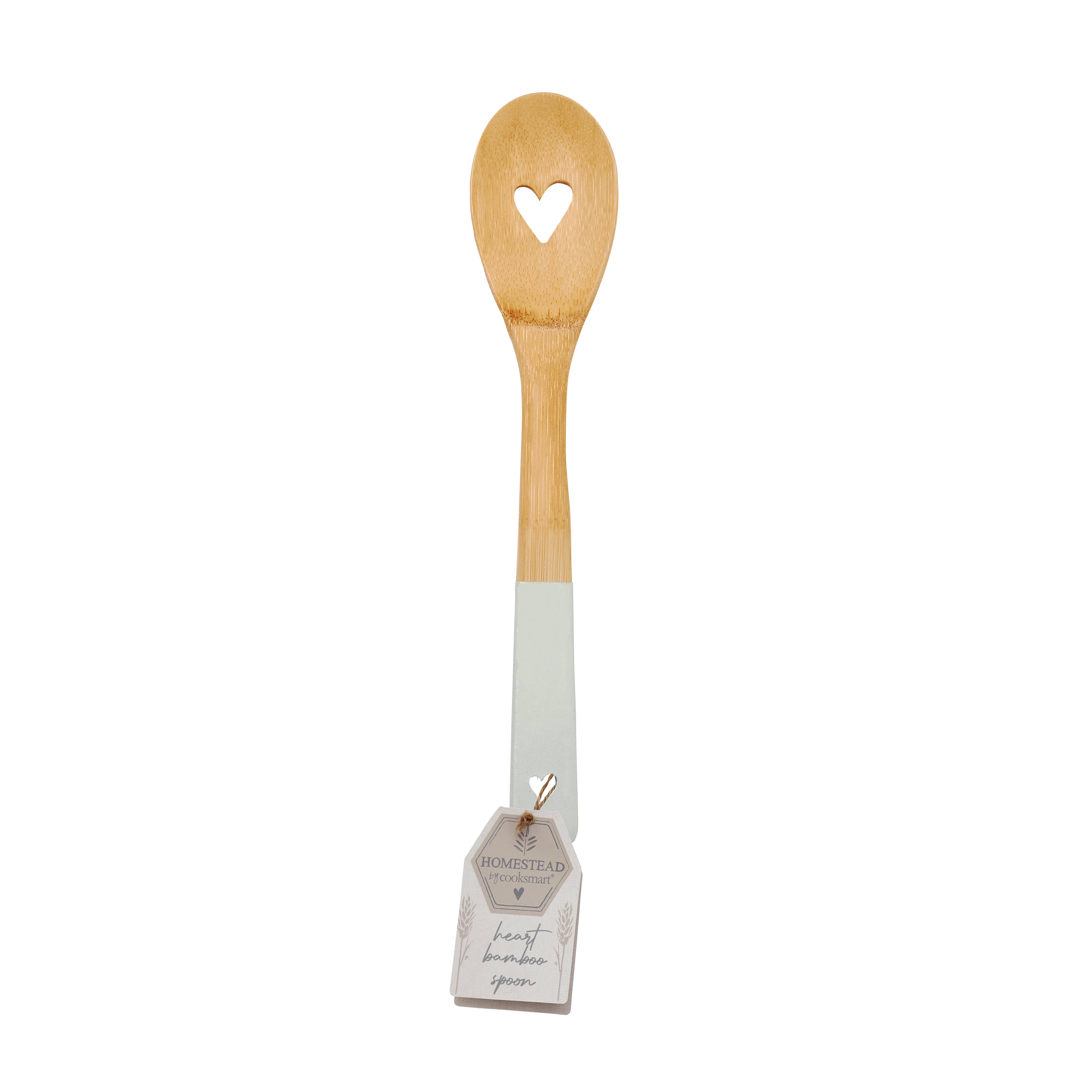 Cooksmart - Wholesale Kitchen spoon - Bamboo Cut Out Heart Spoon Homestead1
