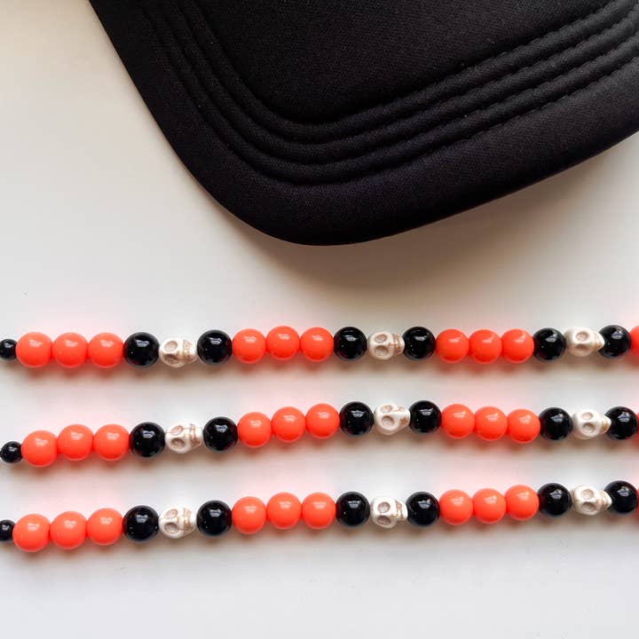 Spooky Skulls Trucker Hat Chain for wholesale by Modern Kane