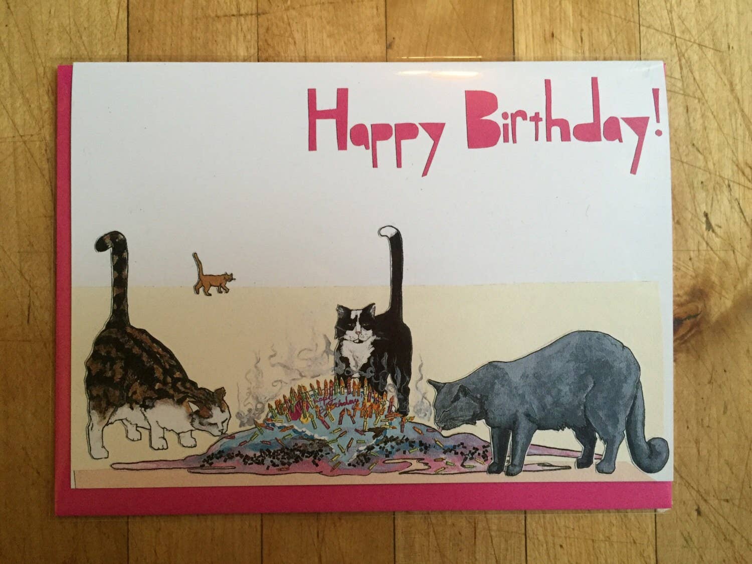 Sunde White Industries - Wholesale Birthday Card - Ice Cream Cake Cats Birthday Card1