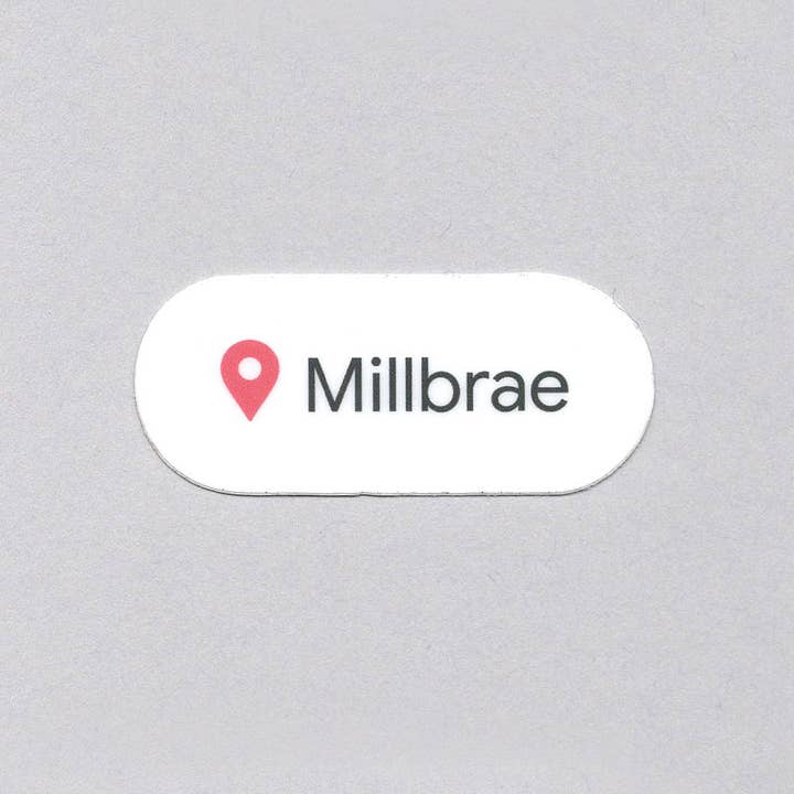 Millbrae Water Bottle & Laptop Sticker Decal for wholesale by Bring Aloha