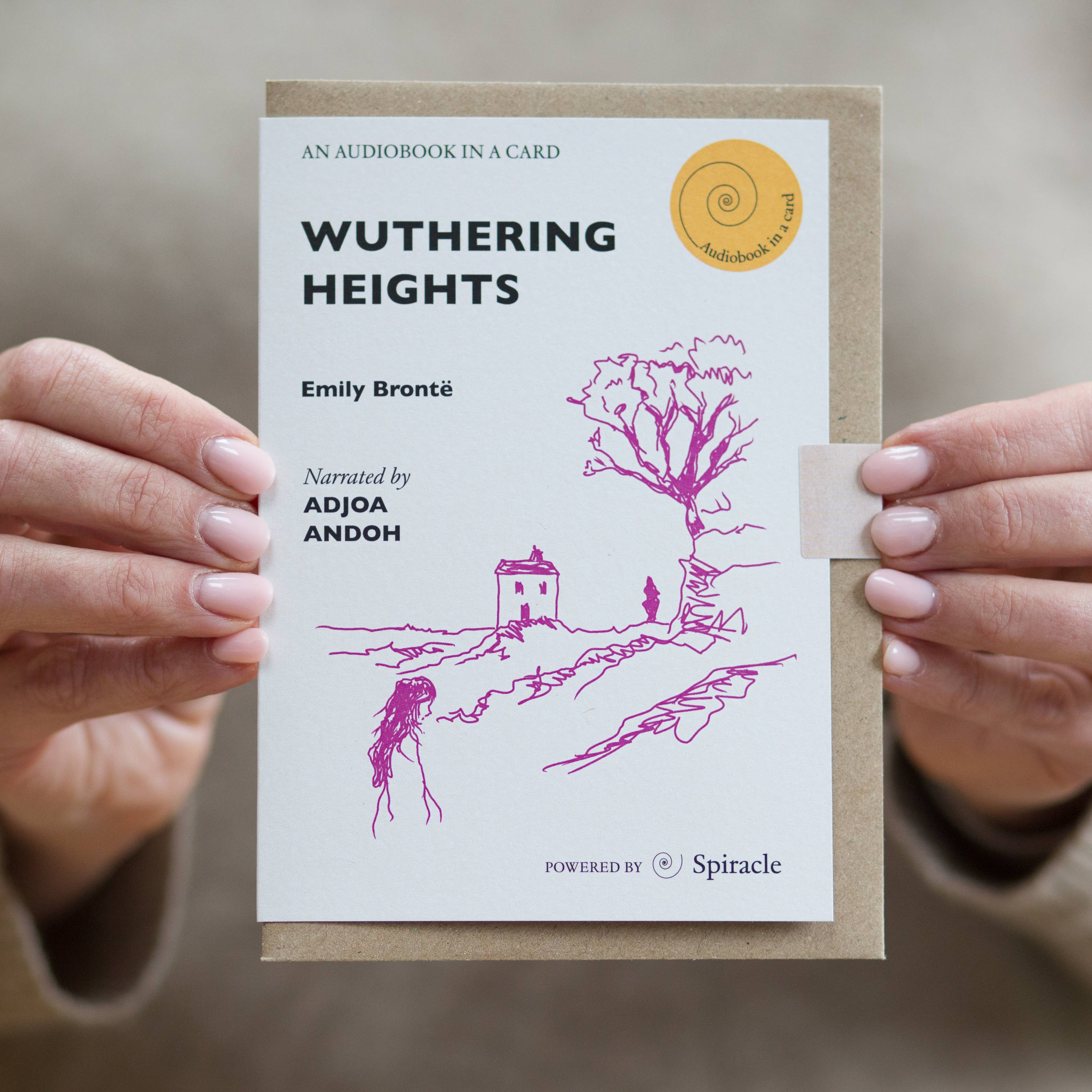 Spiracle Audiobooks – wholesale Everyday greeting card – Emily Brontë’s Wuthering Heights Audiobook Gift Idea1