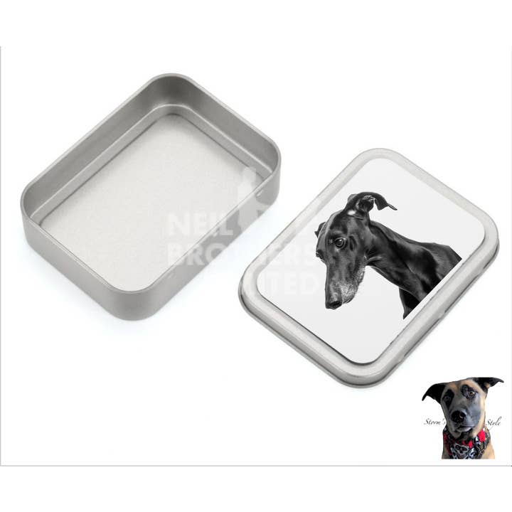 Storms Style - Wholesale Pet Treat Jar - Dog - Black and Grey Small Dog Metal Treat Tin - lots of breeds27