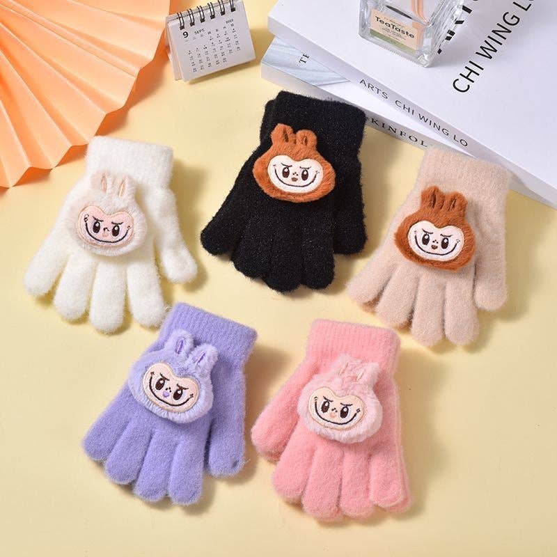 Little Trendy - Wholesale Gloves - Kids - Cute monster Five-finger warm knitted gloves for kids6
