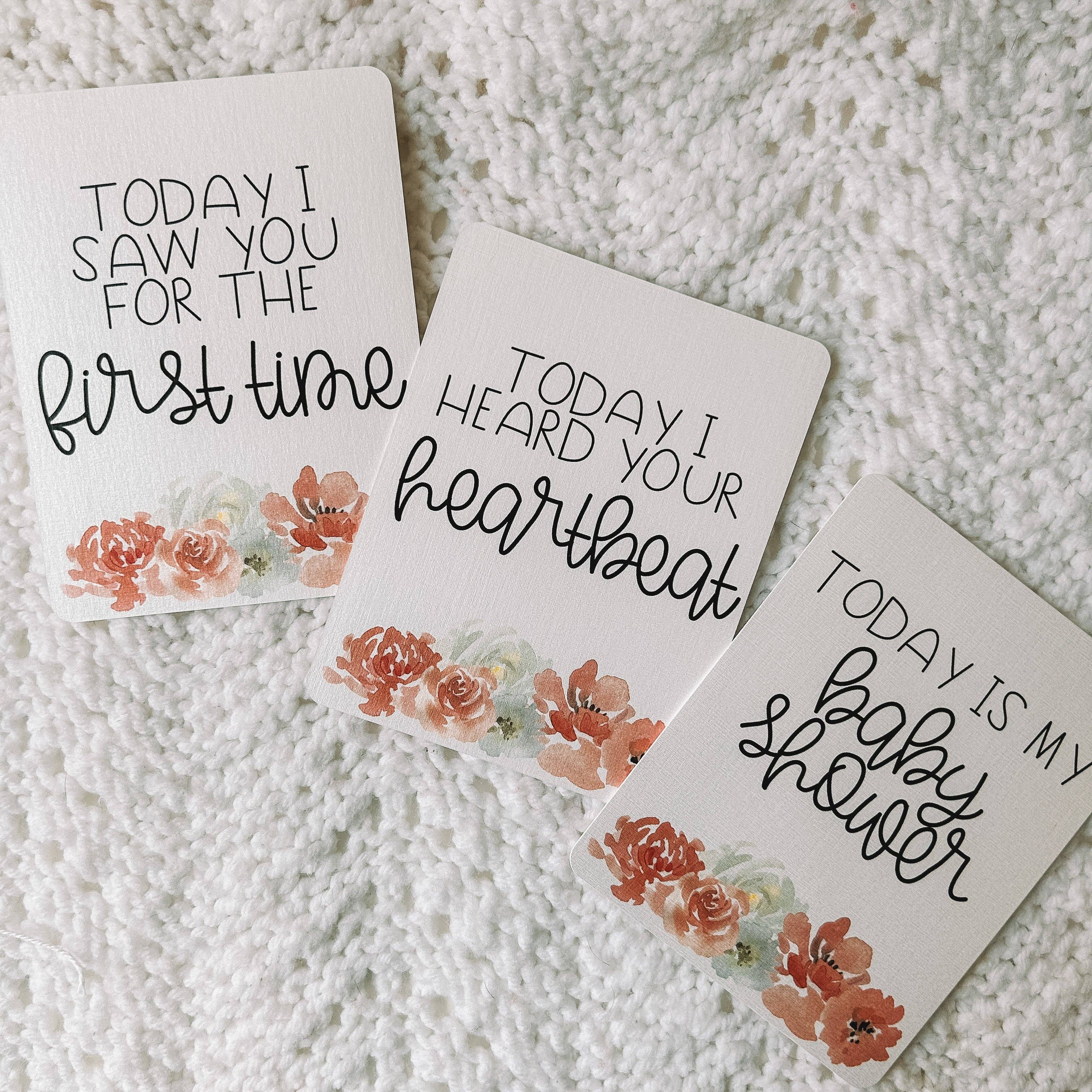 This Little Love Co - Wholesale Milestone Art/Keepsake - Kids & Baby - Pregnancy Milestone Cards - Florals5