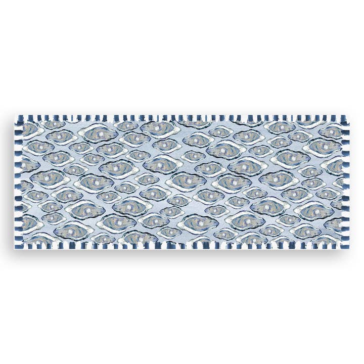 French Graffiti - Wholesale Floor Mat - Blue Oysters Vinyl Floor Mat0