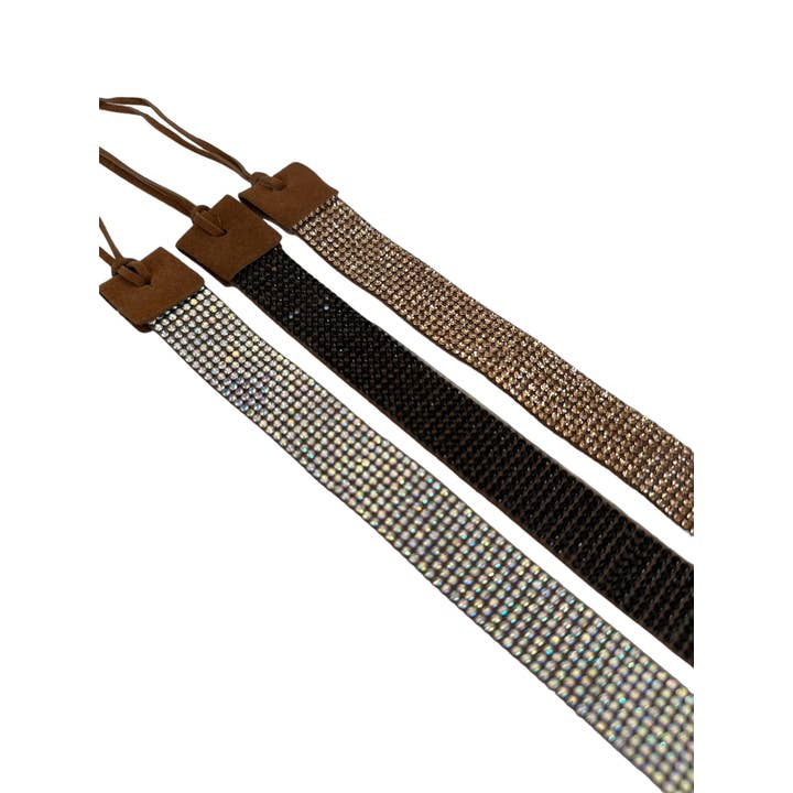 Wild Indigo - Wholesale Hat Accessory - Women's - Cowgirl Rhinestone Hat Tie Band 1