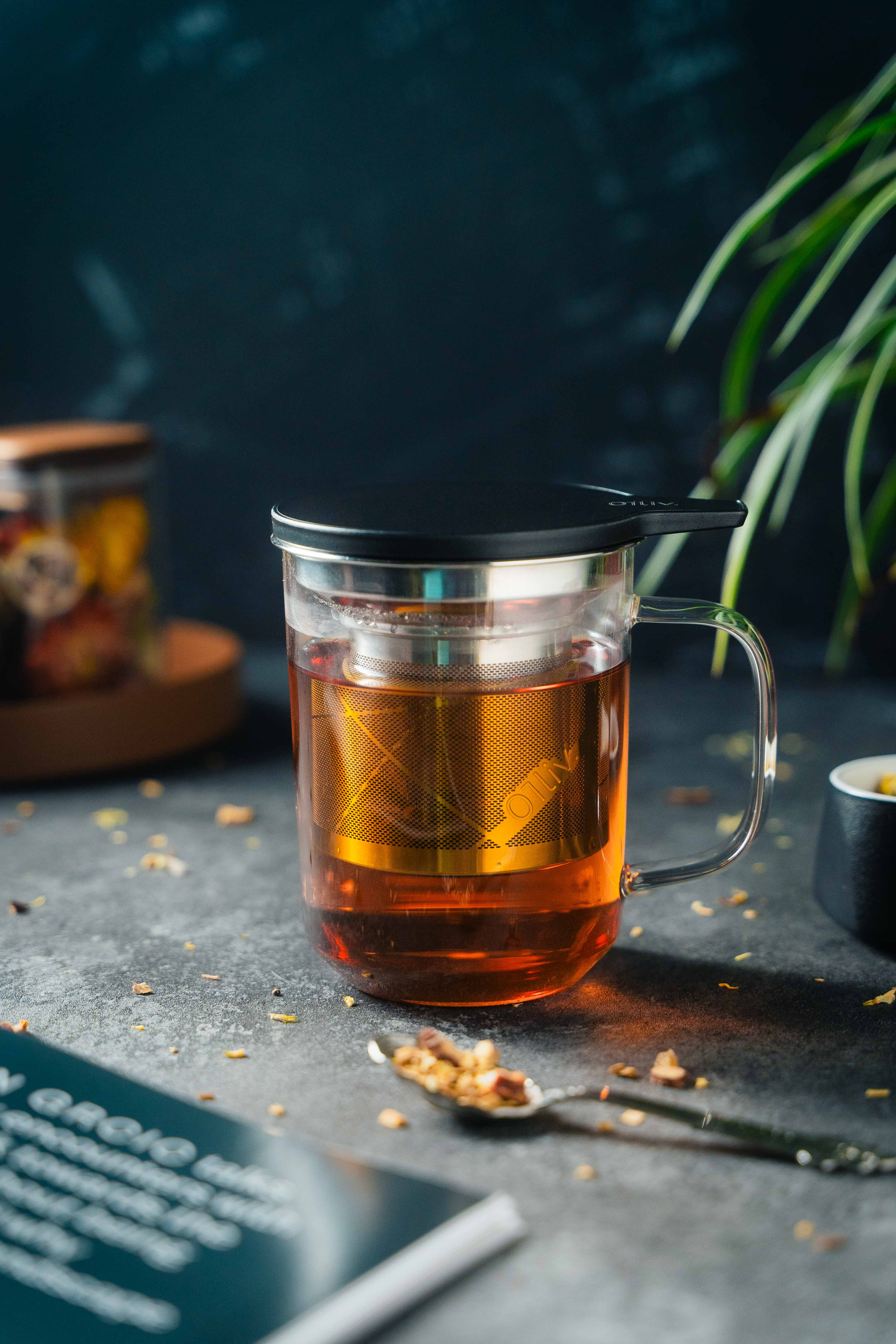 01living Ltd - Vendita all'ingrosso Servizi da tè - Tazza da tè da scrivania con infusore in acciaio inossidabile 400 ml / 13,5 oz2