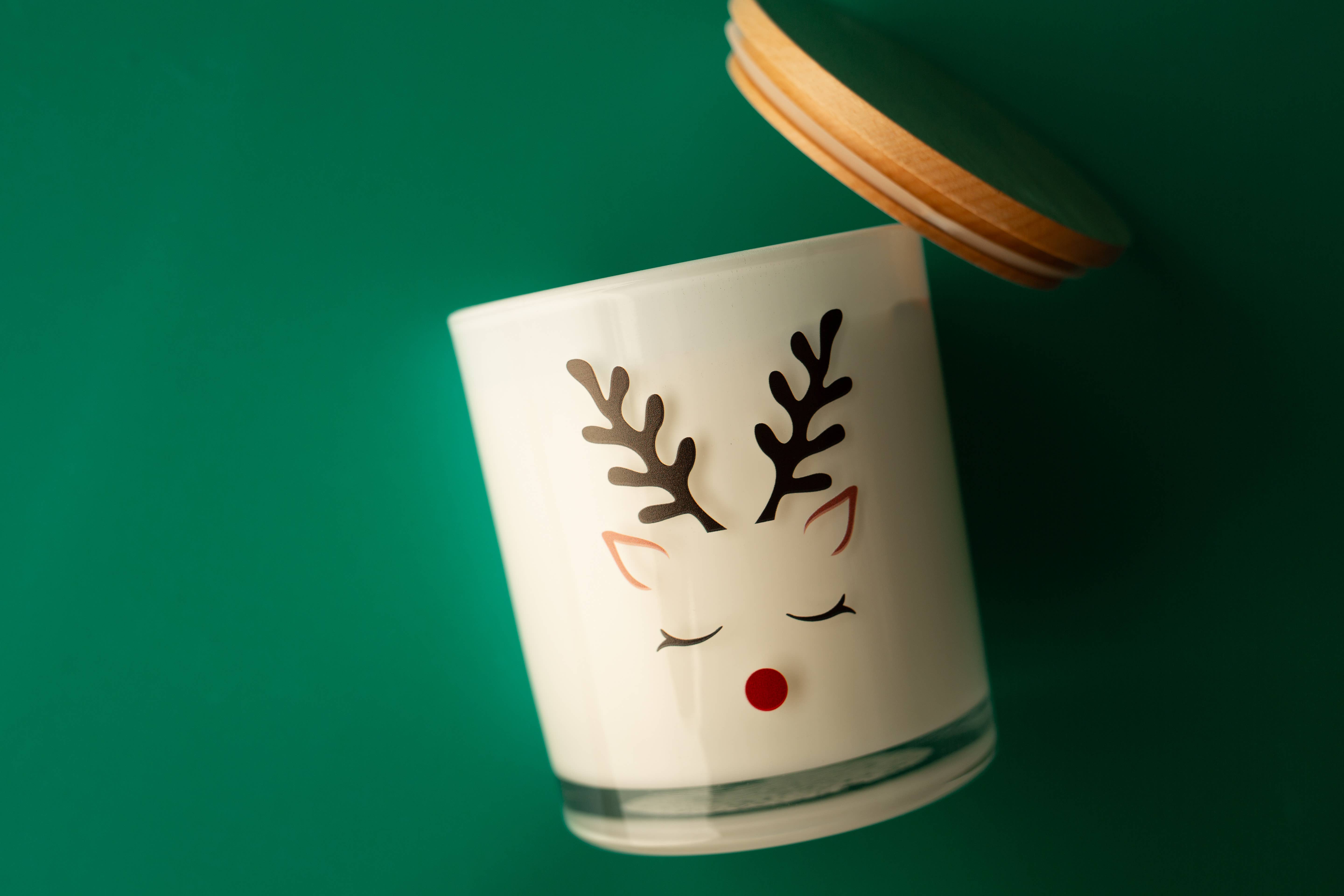 Unplug Soy Candles - Wholesale Jar/Filled Candle - Rudolph the Reindeer Holiday Soy Candle3
