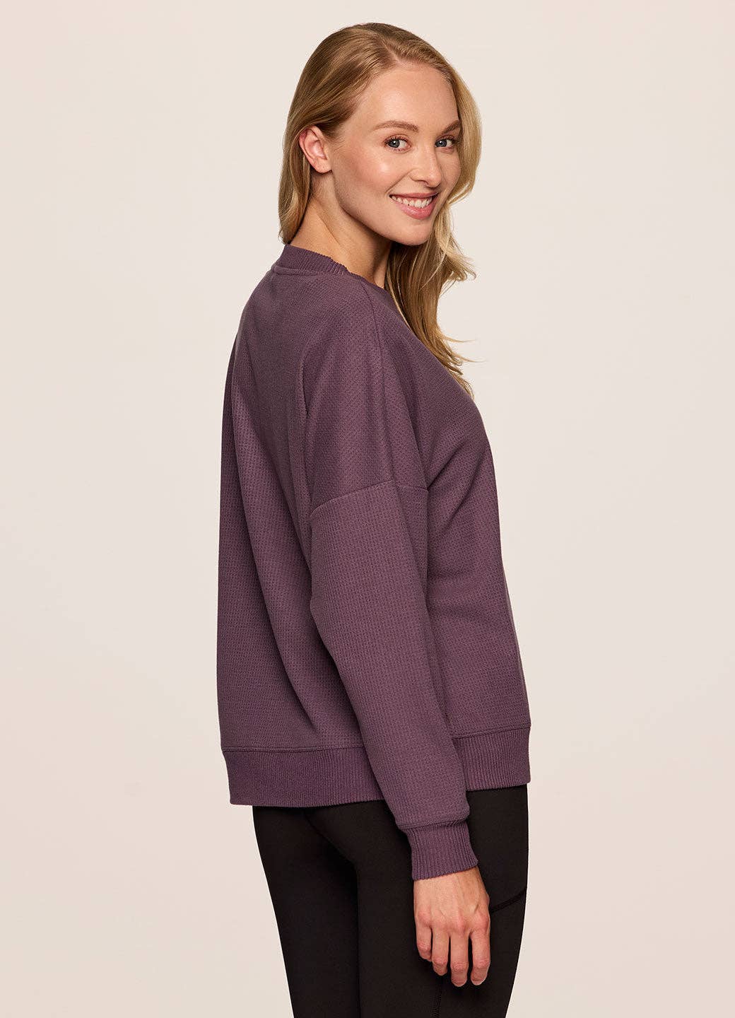 RBX Active - Wholesale Sweatshirt - Women's - Off Days Relaxed Waffle Knit Sweatshirt3